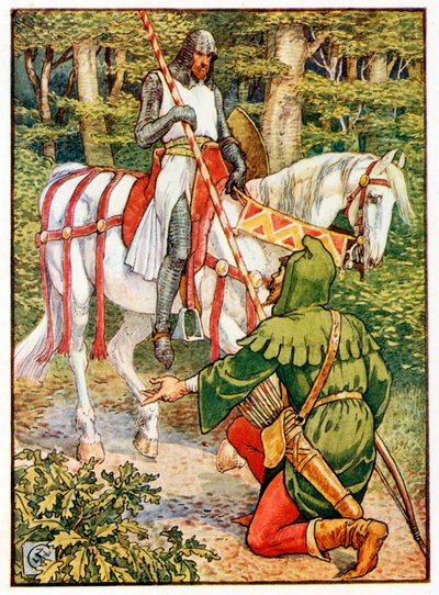 Lyttel John and the Knyghte by Walter Crane